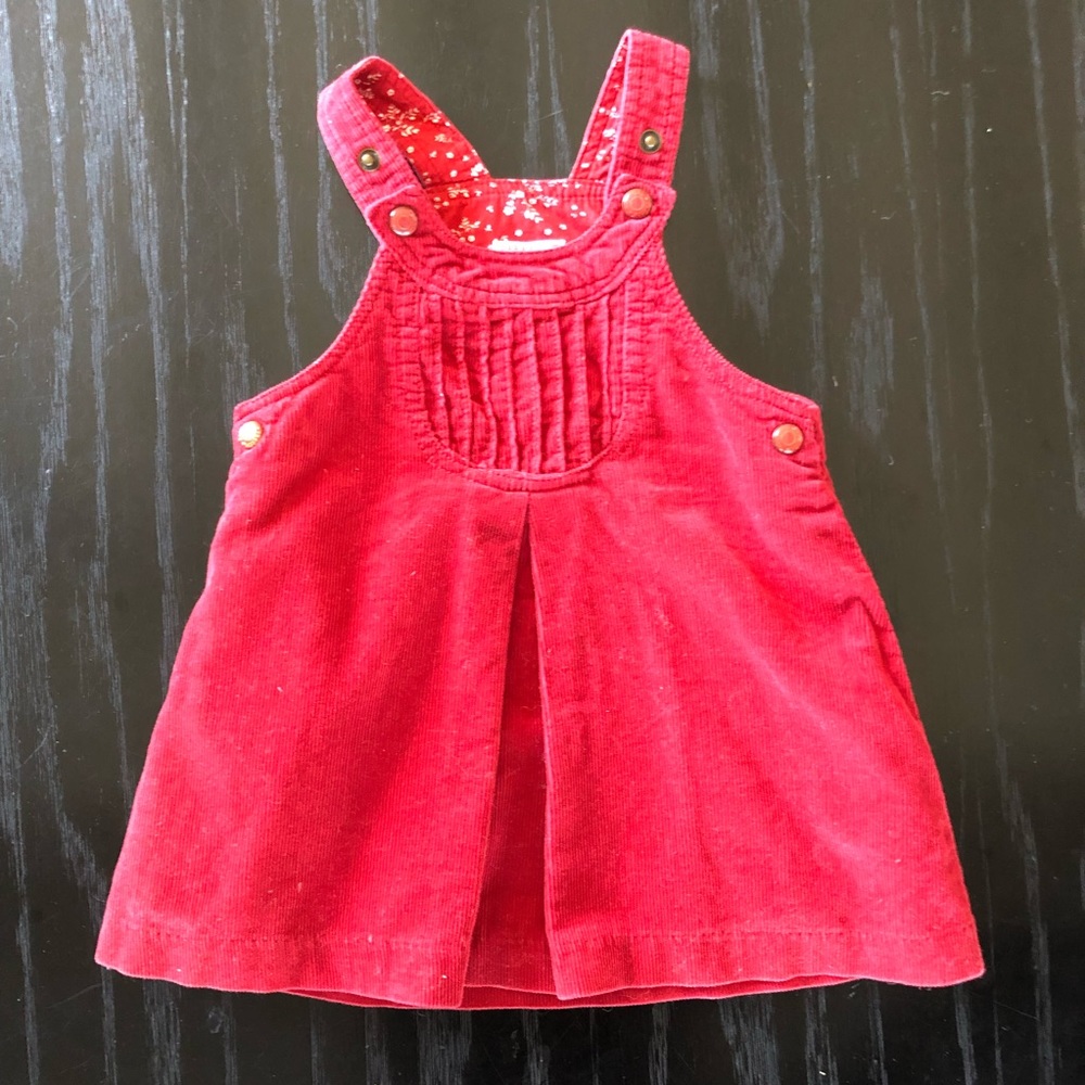 Zara Baby Red Corduroy Dress with snaps 18-24 mos